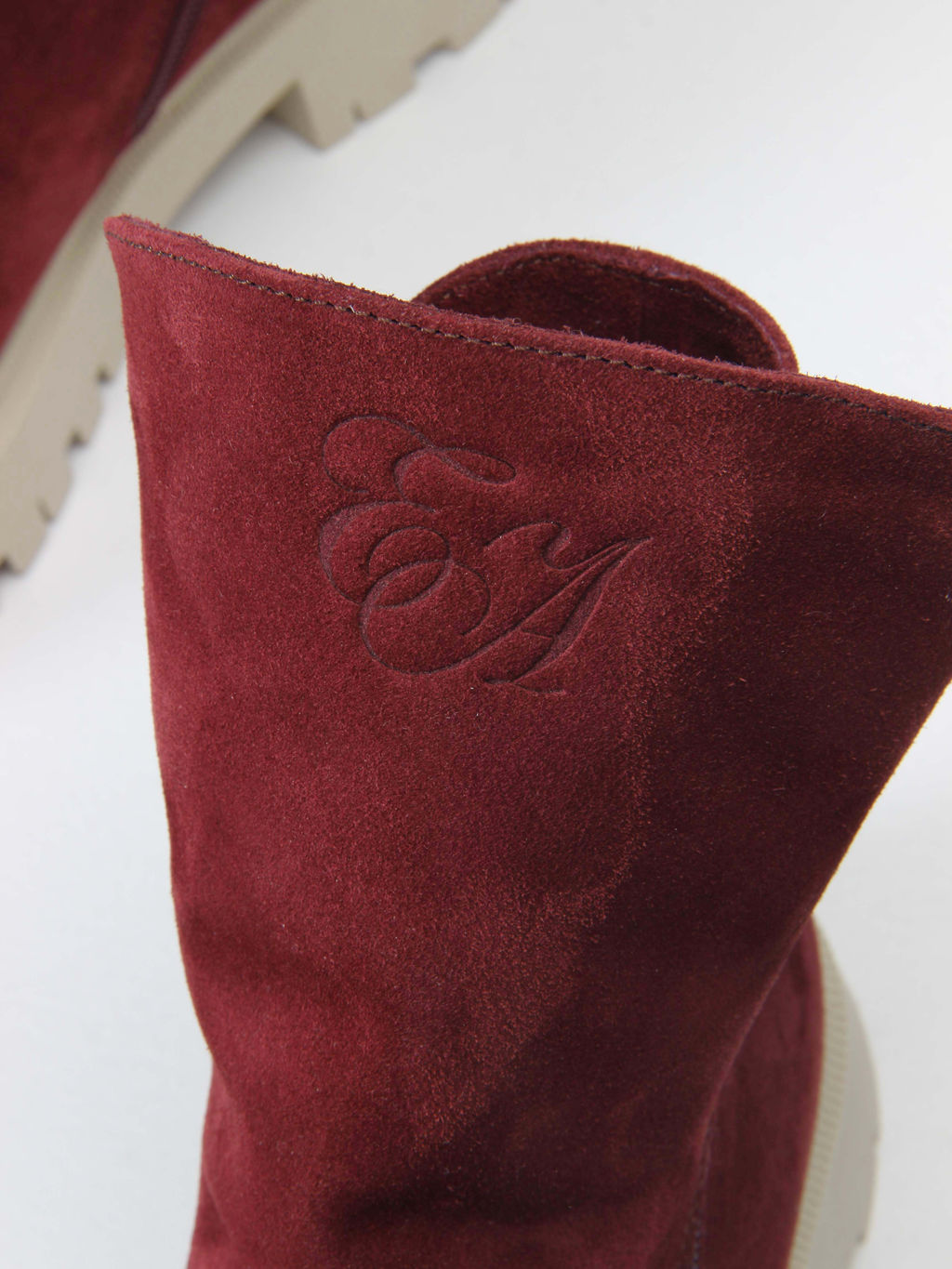 Ботинки 233.2094be. Бордо замша/Шерсть