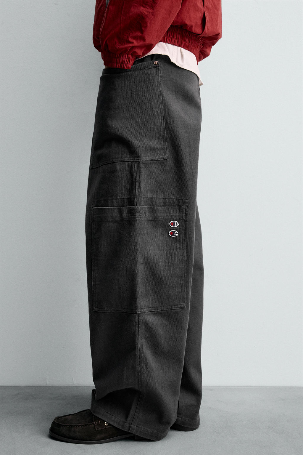 CHAMPION ® X ZARA DRAWSTRING CARGO TROUSERS  фото 5