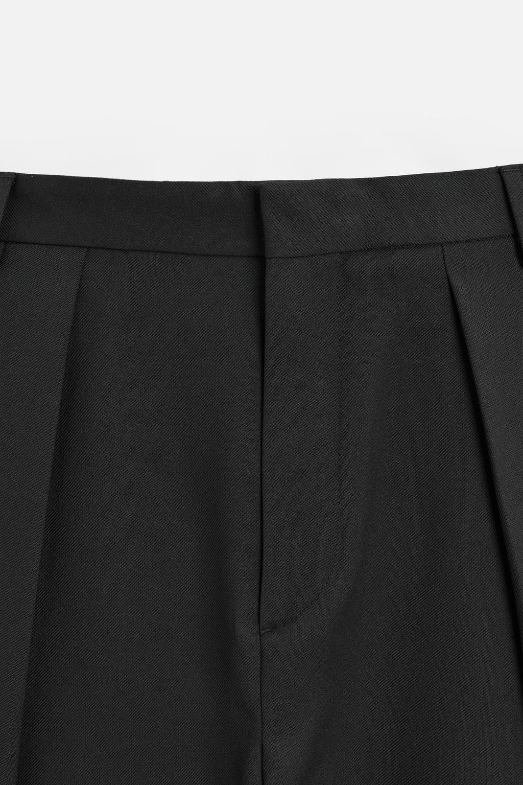 WIDE-FIT PLEATED TROUSERS - Zara фото 9
