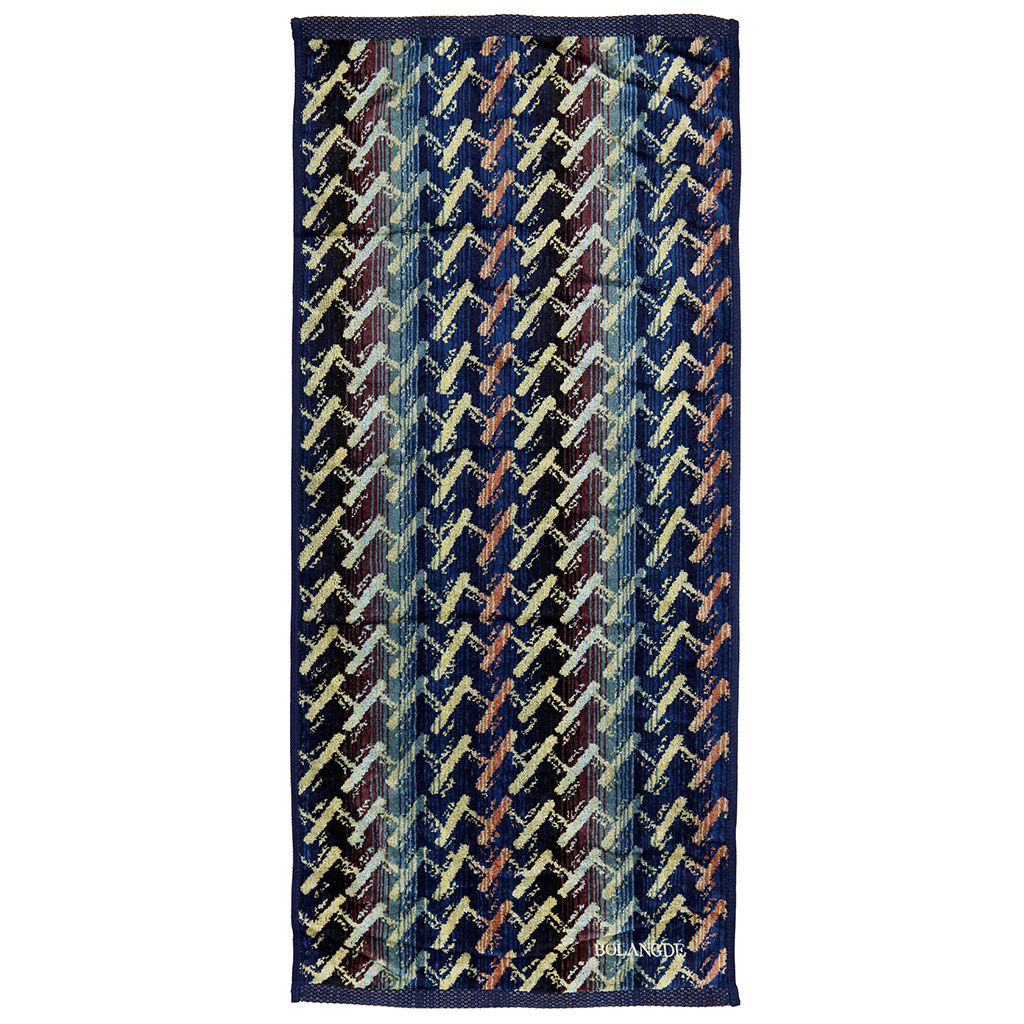 Missoni-3002 Полотенце махровое 34х78см, плотность 375гр/м2, 100% хлопок, велюр, синий, Bolangde (Китай) - Домашняя мода фото 2
