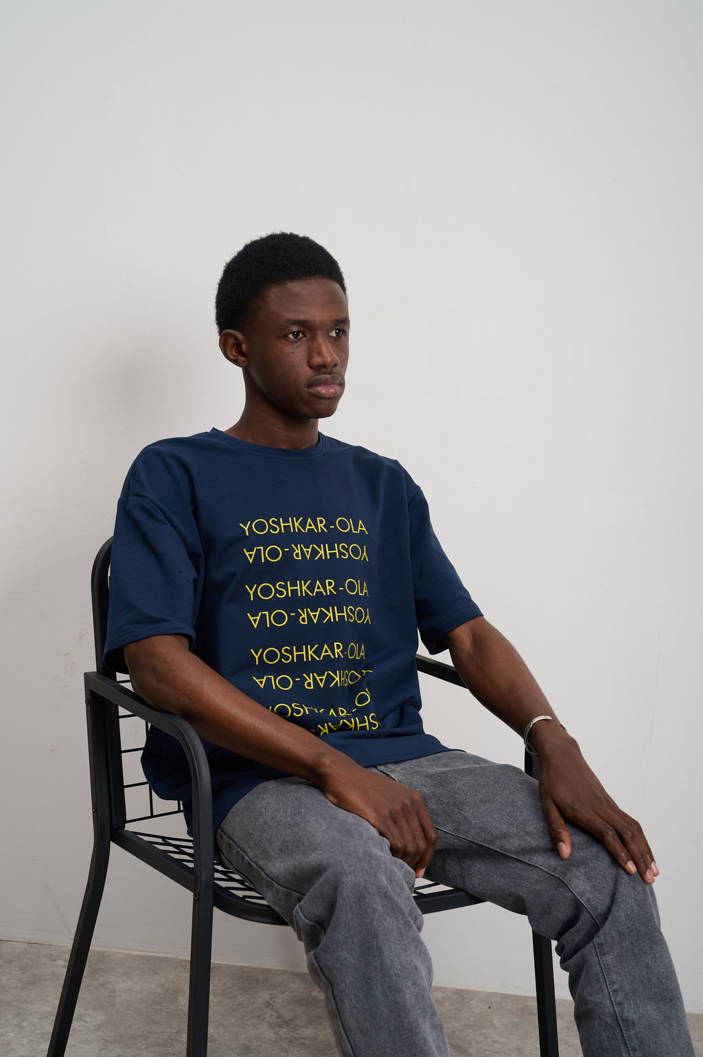 Футболка оверсайз унисекс " YOSHKAR-OLA" синий