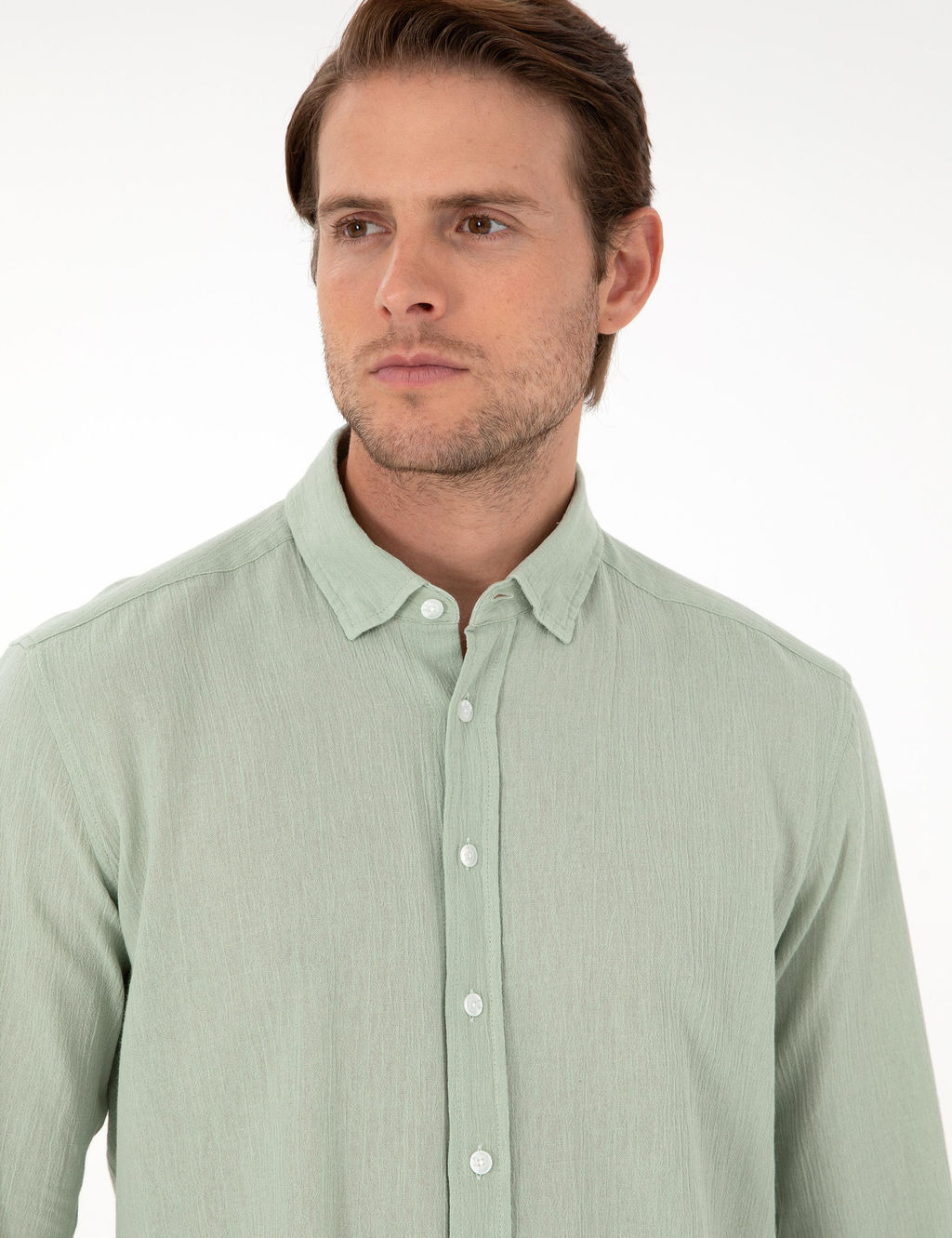 Ye_il Regular Fit Uzun Kollu G_mlek - Pierre cardin фото 2