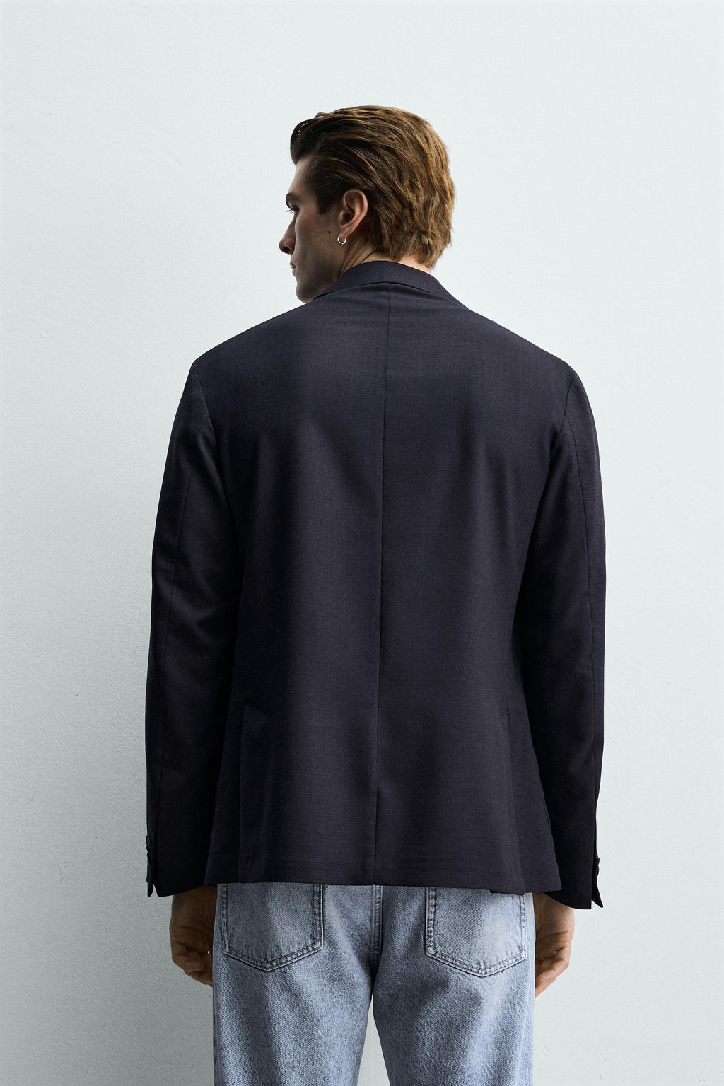 BLAZER RELAXED FIT ESTRUCTURA / Marino - Zara фото 3