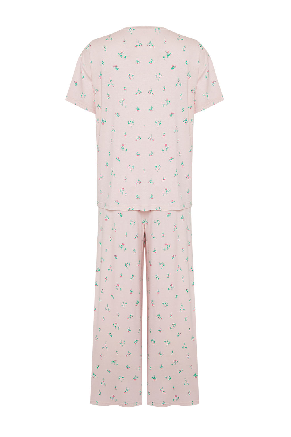 Trendyolmilla Pudra-Cok Renkli Cicekli Orme Pijama Tak?m? THMSS24PT00231 фото 13