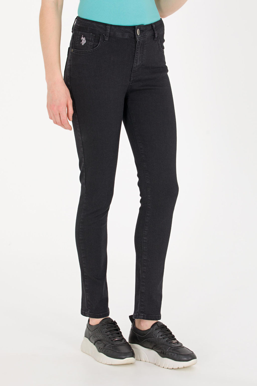 Женские черные джинсовые брюки - U.s. polo assn фото 2