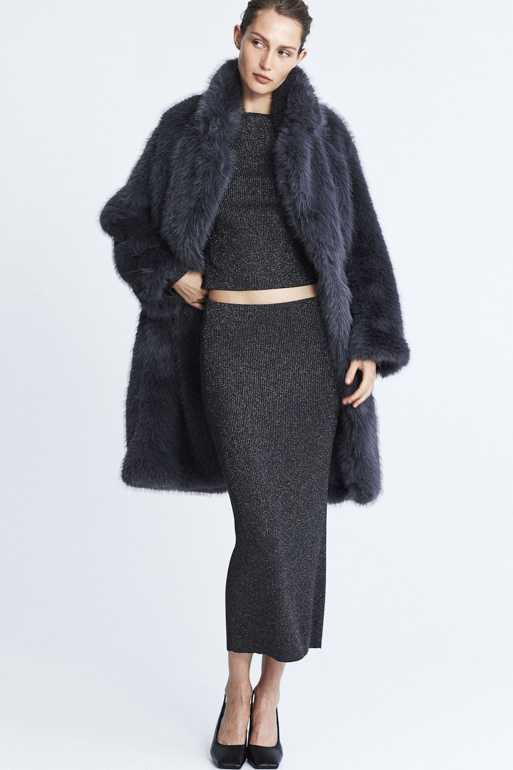 Top brillante con escote barco - H&m фото 3