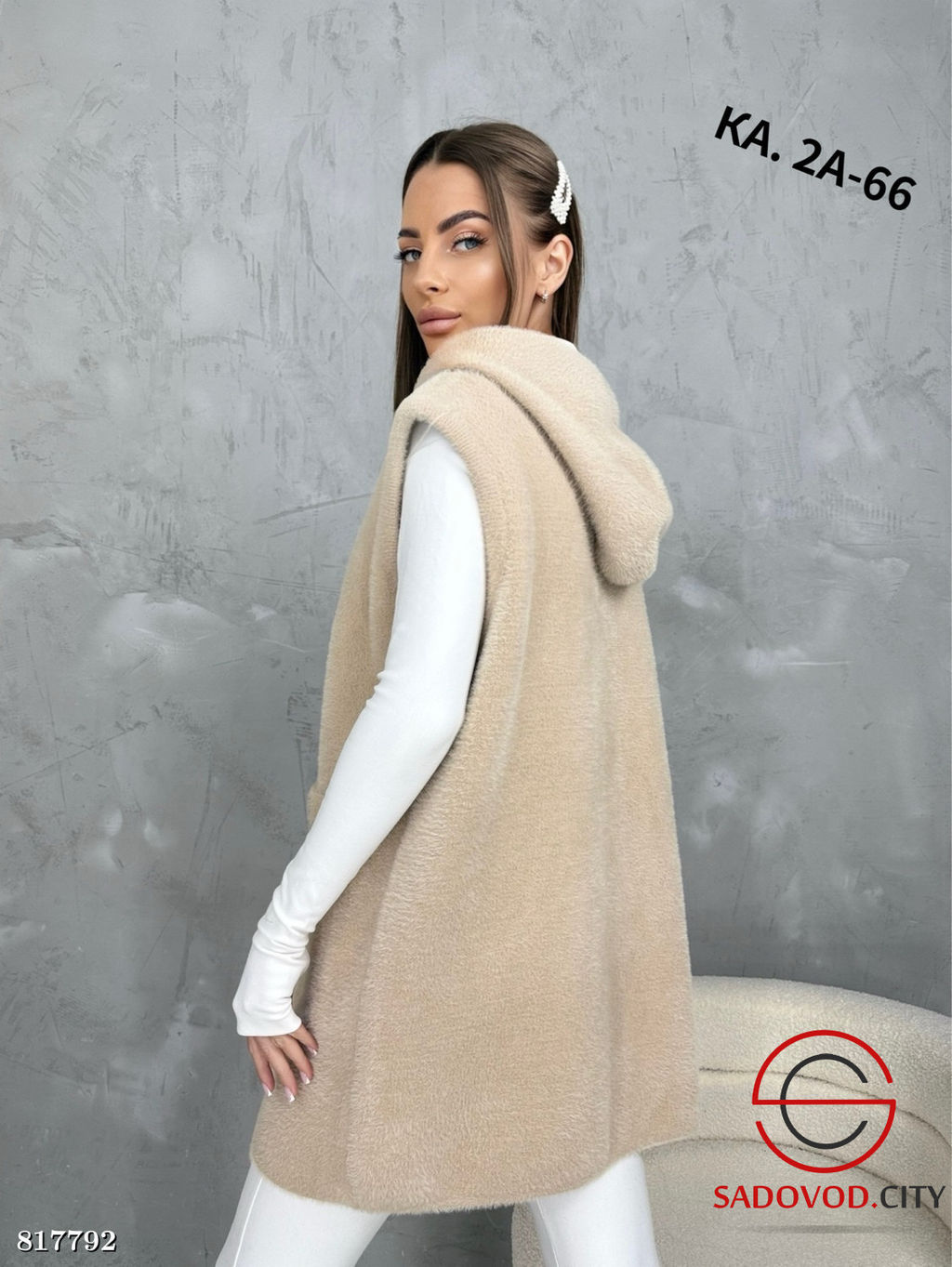 Кардиган-жилетка удлиненный - Bruno фото 6