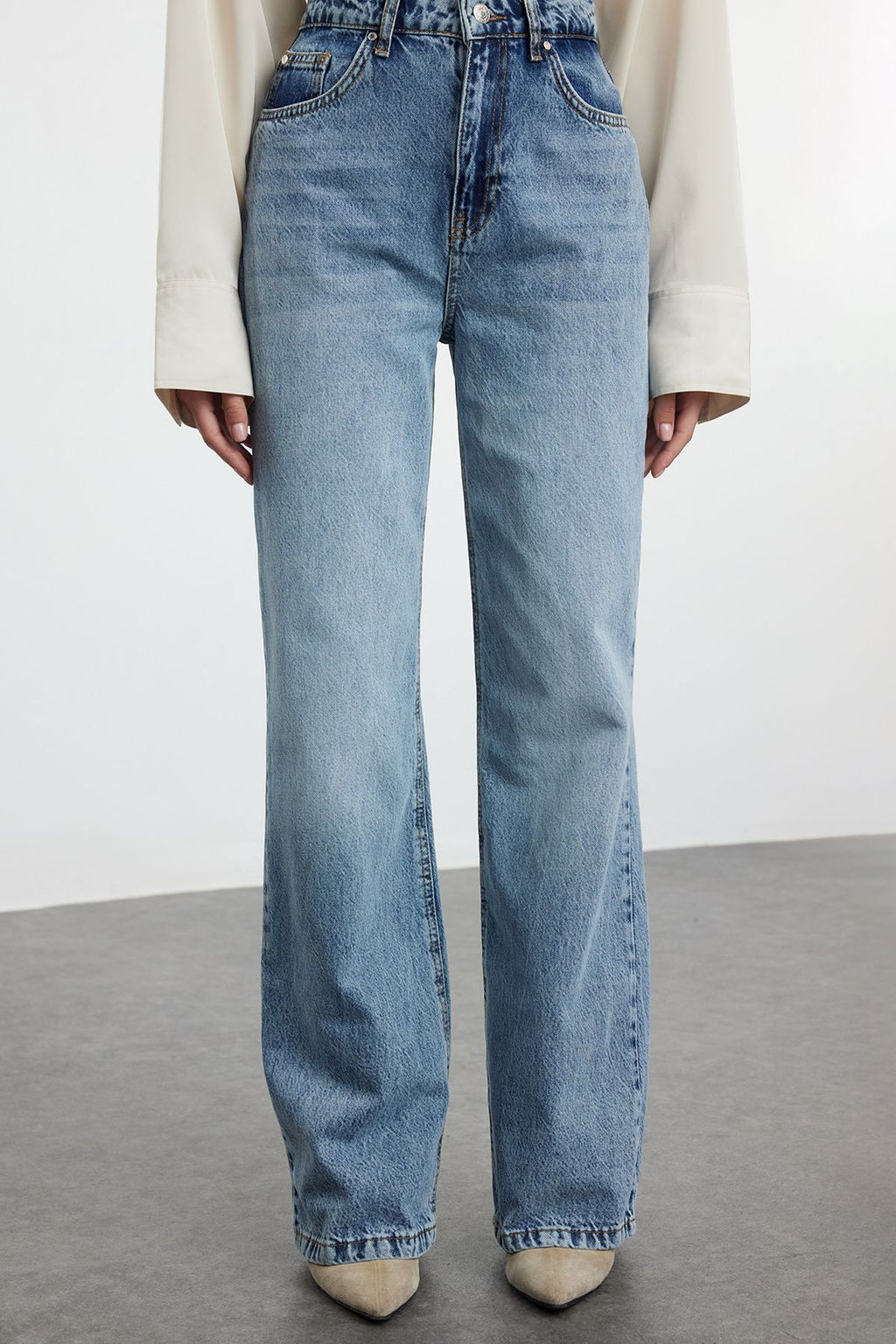 Mavi Y_ksek Bel Wide Leg Jeans TWOAW25JE00091 - Trendyolmilla фото 3
