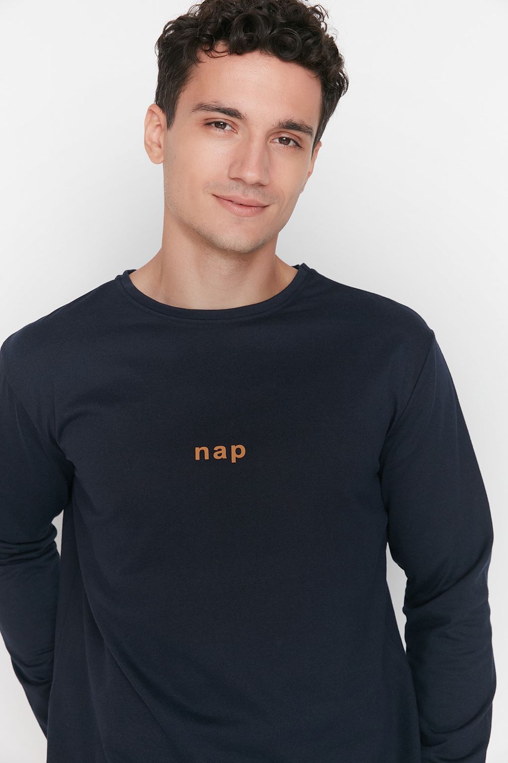TRENDYOL MAN Gri Regular Fit Bask?l? Orme Pijama Tak?m? TMNAW22PT0754 - Trendyolmilla фото 2