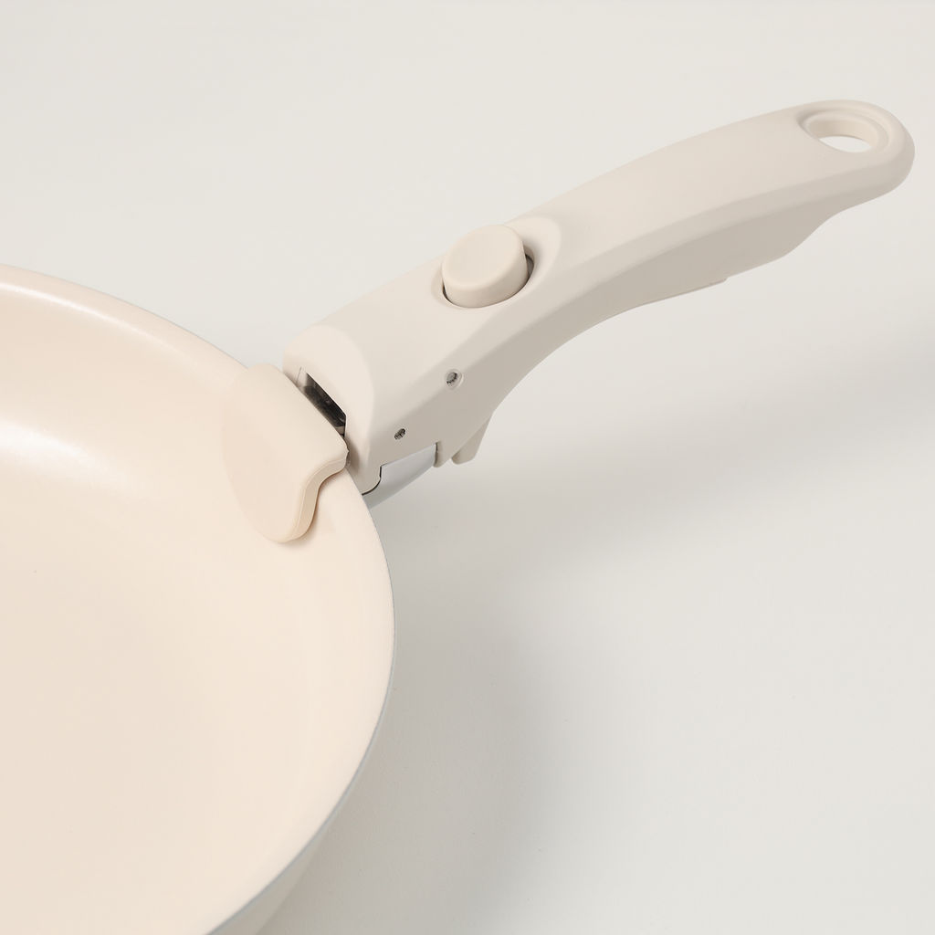 Набор посуды для приготовления со съемной ручкой smart ceramic, 7 предметов, цвета топленого молокатермо