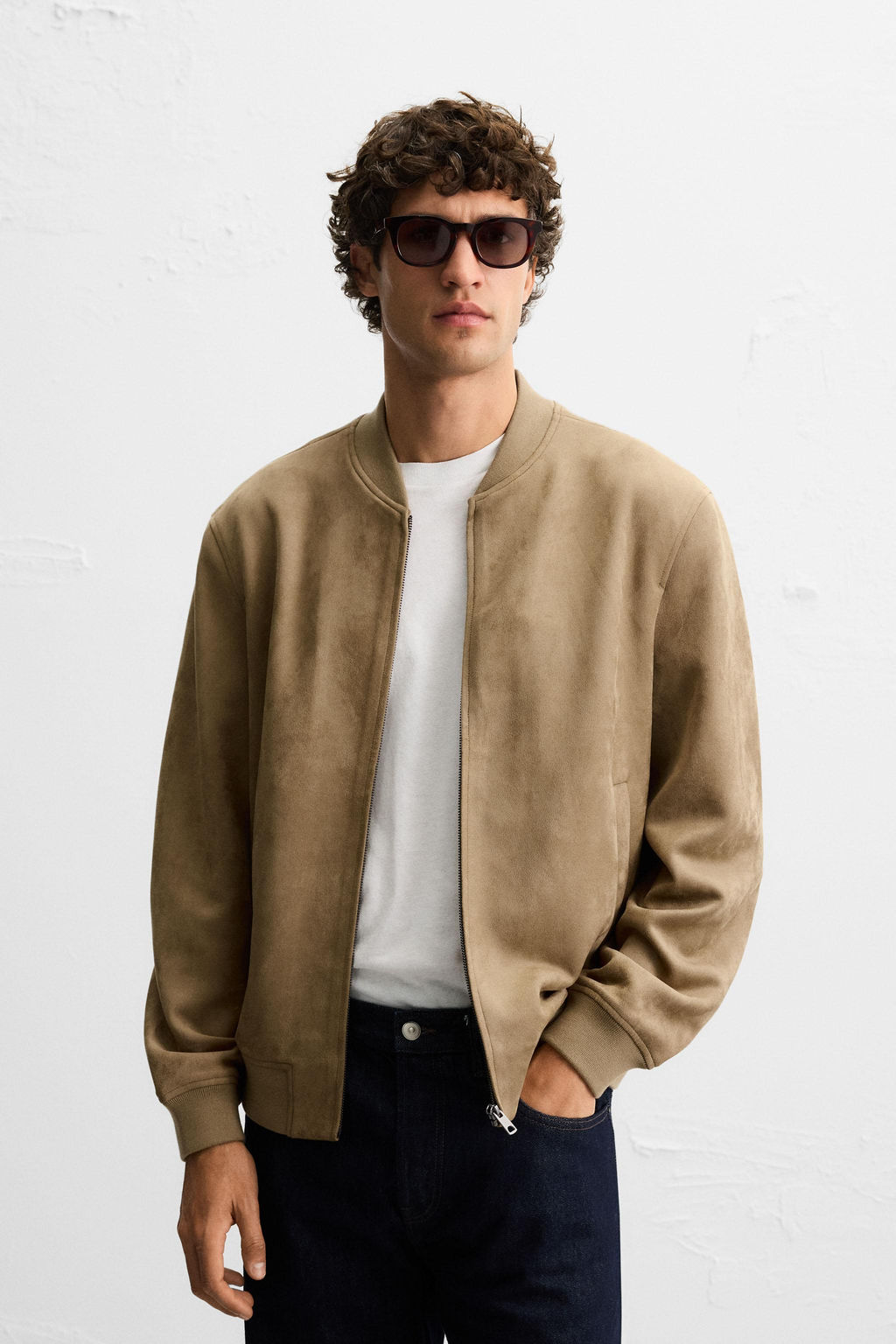 FAUX SUEDE BOMBER JACKET - Zara фото 2
