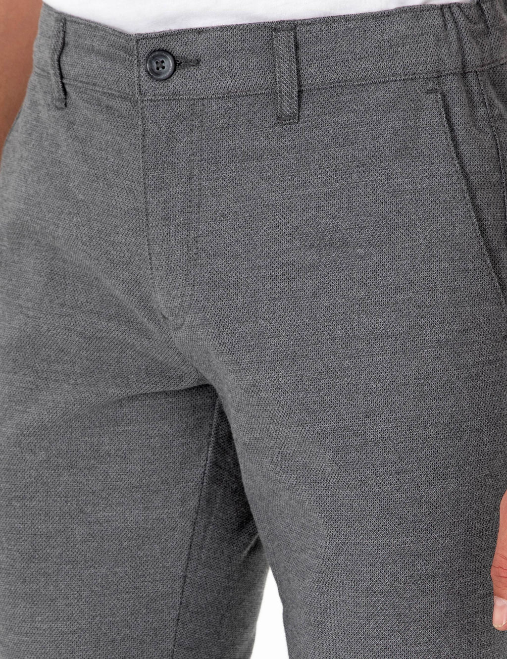 Gri Regular Fit Kanvas Pantolon