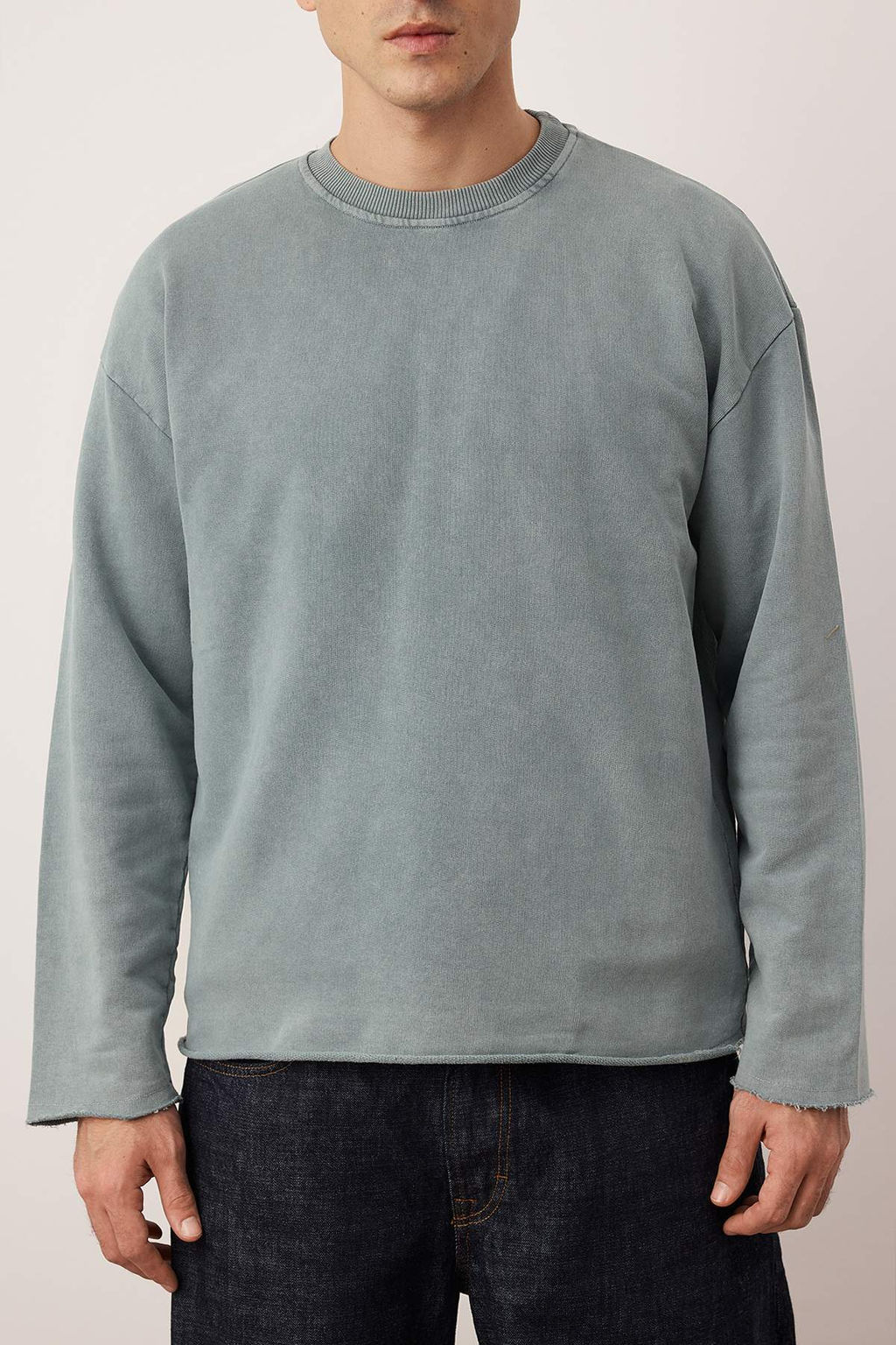 Gri Yeni Oversize/Genis Kesim Eskitme/Soluk Efekt Kal?n Sweatshirt TMNAW26SW00022 - Trendyolmilla фото 3