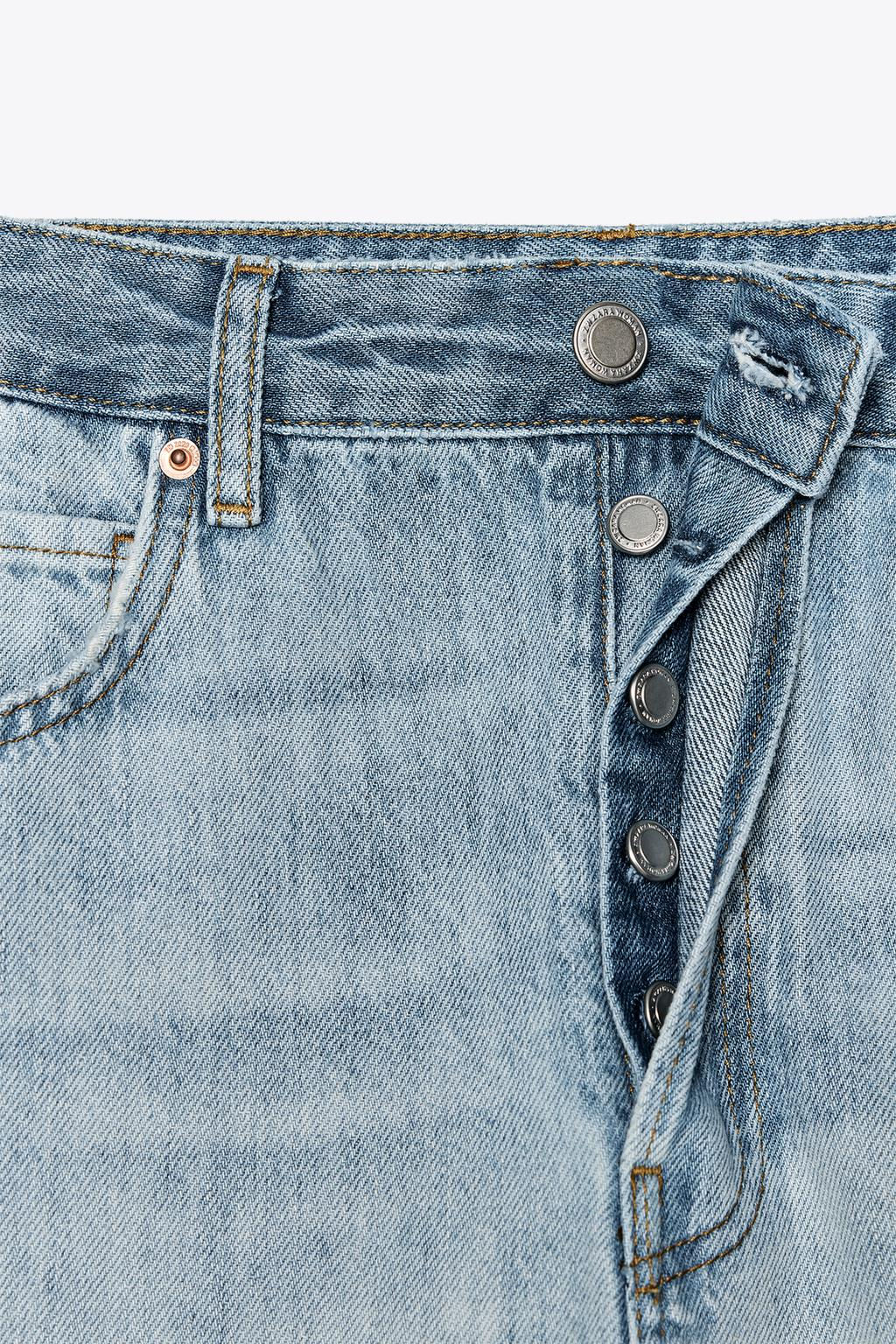 RELAXED LOW-WAIST STRAIGHT-LEG ZW COLLECTION JEANS - Zara фото 8