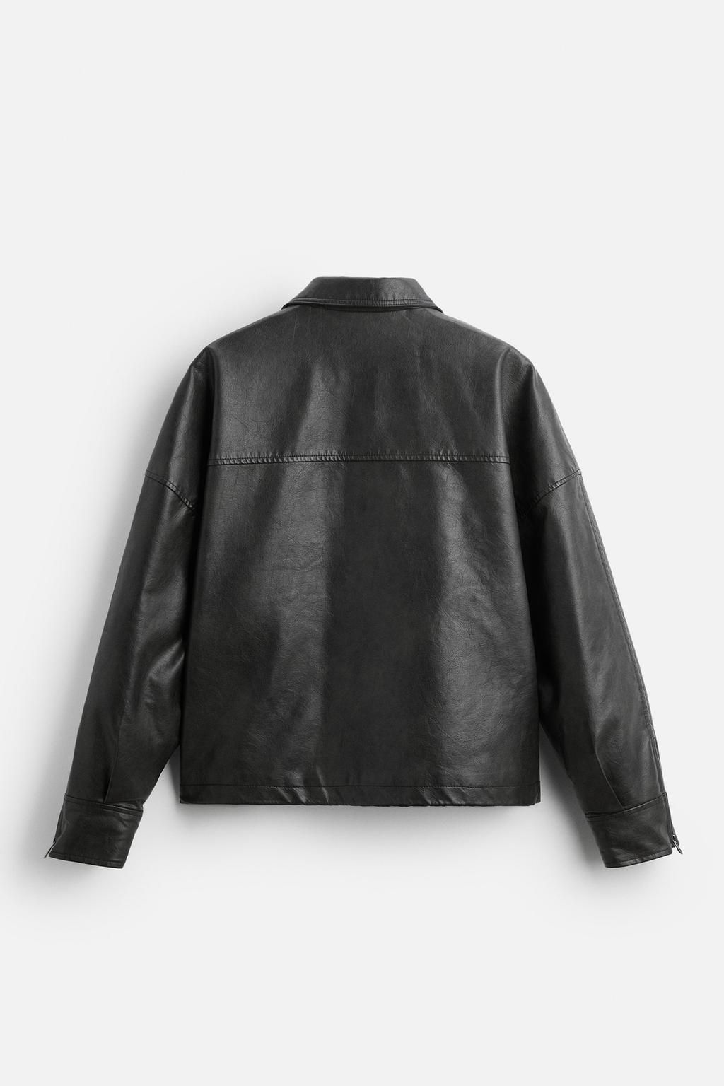 LEATHER EFFECT JACKET - Zara фото 8