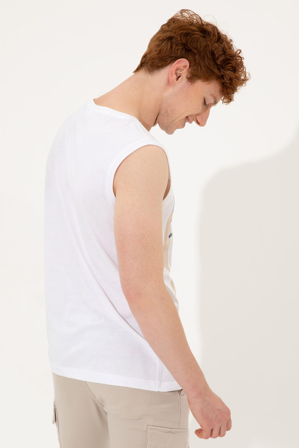 Erkek Beyaz Bisiklet Yaka T-Shirt - U.s. polo assn фото 5