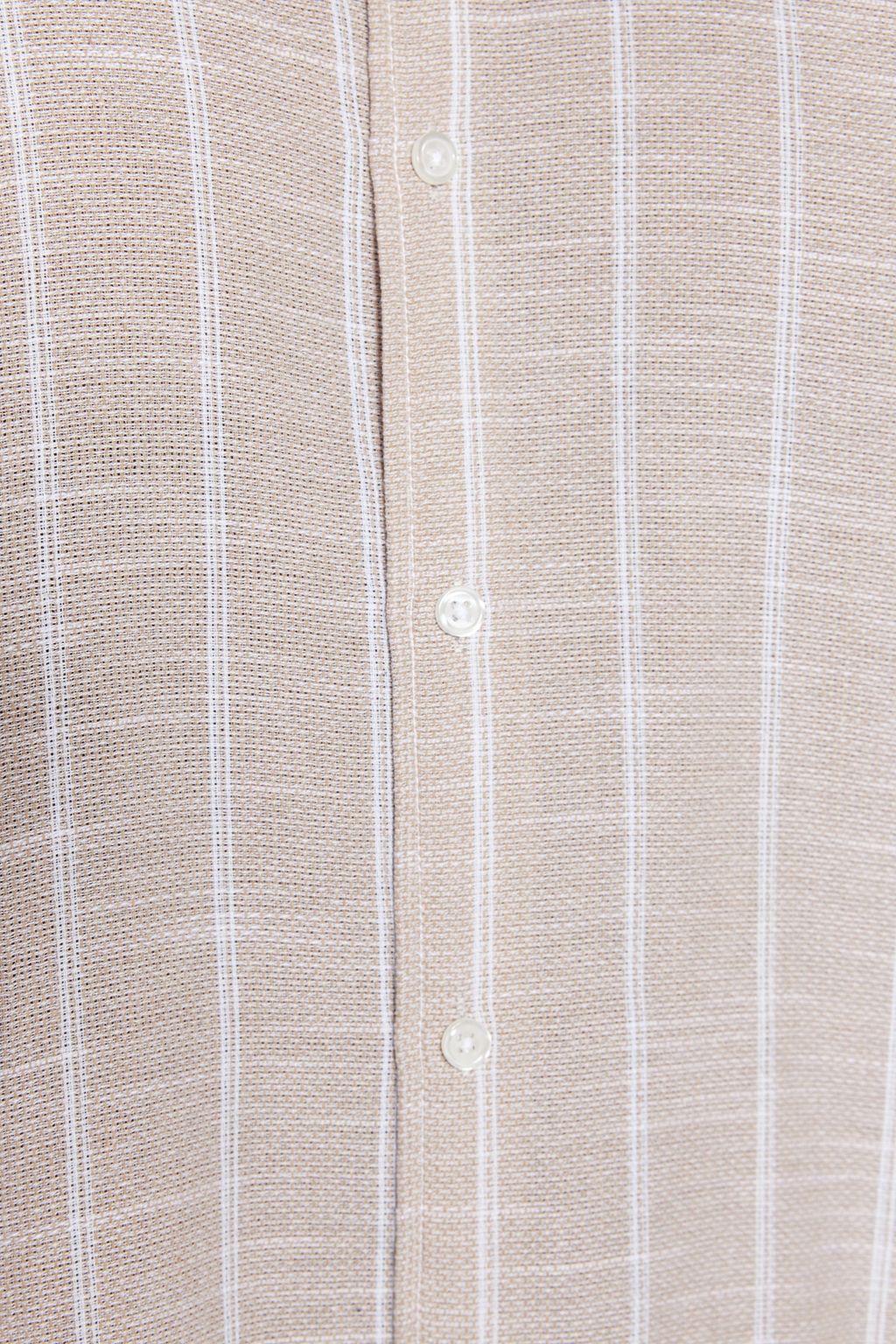 Tas Regular Fit Rahat Dugmeli Yaka Cizgili Buyuk Beden Gomlek TMNSS23GO00095 - Trendyolmilla фото 15