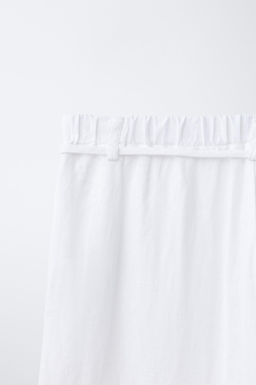 PANTAL?N RECTO CORD?N CON LINO / Blanco roto - Zara фото 5