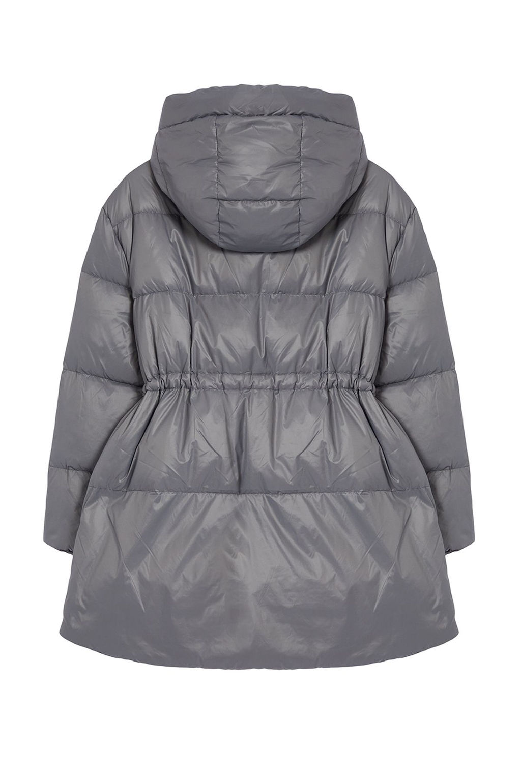 Gri Oversize Kapusonlu Kaz Tuylu Sisme Mont TWOAW25MO00111 - Trendyolmilla фото 7