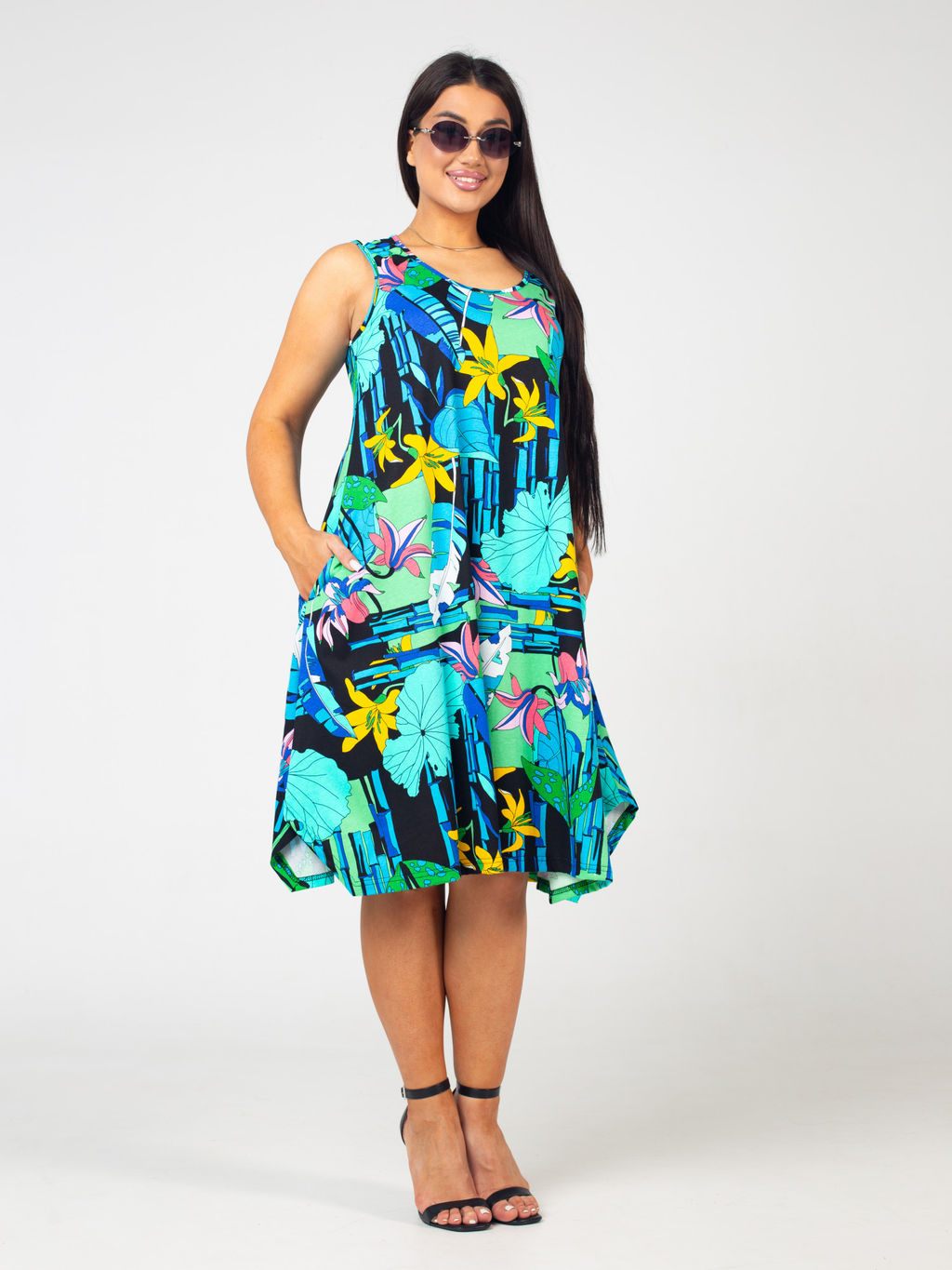 Сарафан женский кулирка ОЛИВИЯ БИРЮЗА - Domtrik фото 2