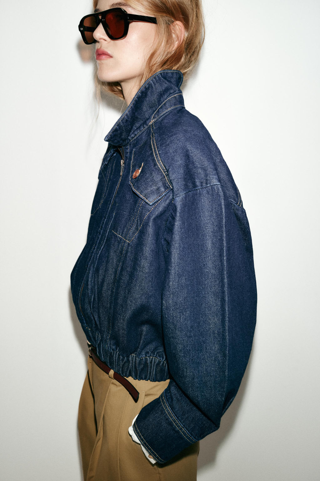 Z1975 DENIM BOMBER JACKET - Zara фото 28