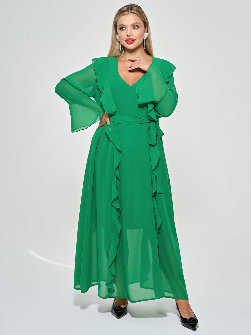 Платье 0372-1 бирюзовый - Dora фото 22