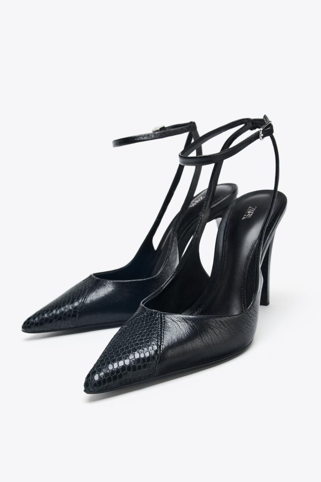 LEATHER HIGH-HEEL SHOES - Zara фото 4