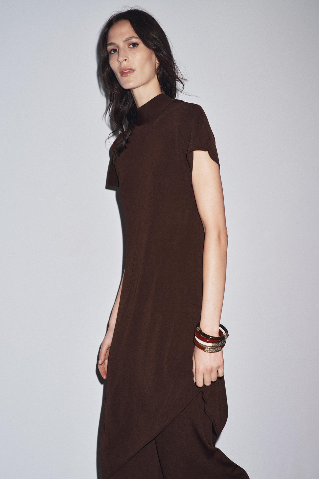 MIDI TUNIC DRESS WITH BOW - Zara фото 7