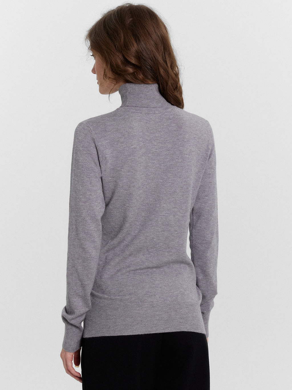 Водолазка женская серая темно -серый меланж 122911 - Mark formelle фото 4