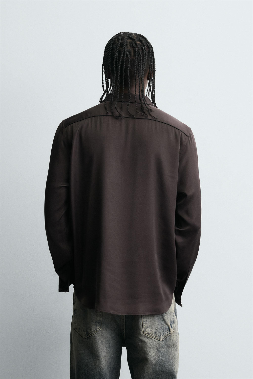 SATIN SHIRT WITH CONTRAST TRIMS - Zara фото 3