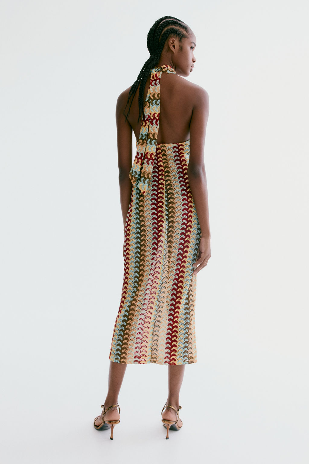 Vestido halter efecto crochet - H&m фото 4