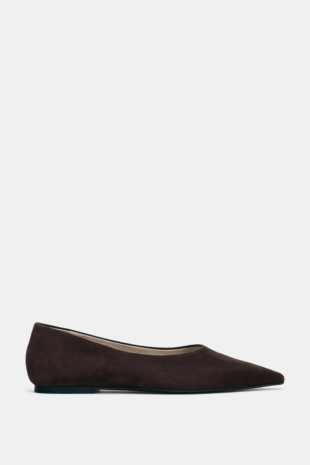 SUEDE POINTED BALLET FLATS - Zara фото 6