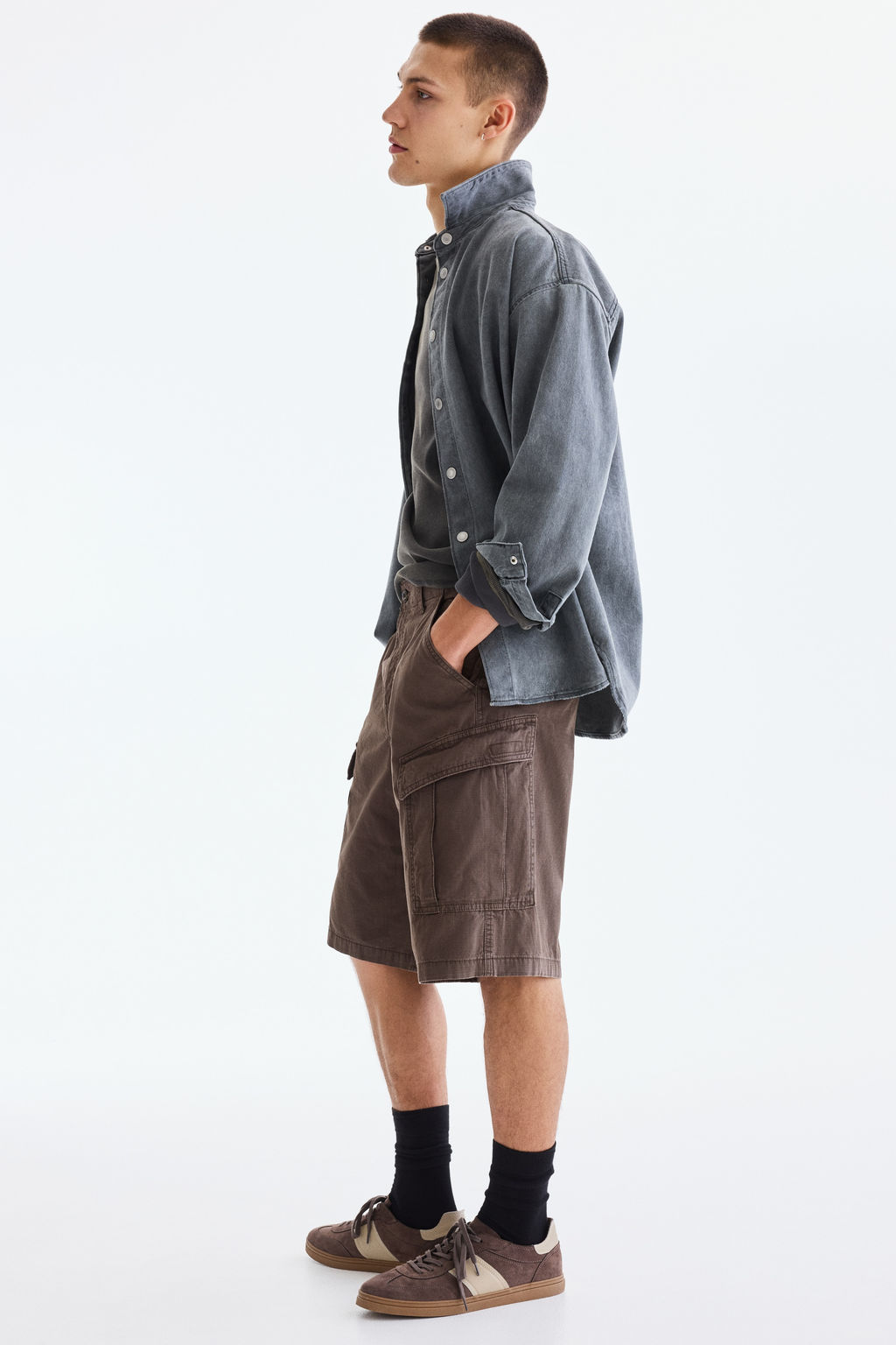 Bermudas cargo de algod?n Loose Fit - H&m фото 7
