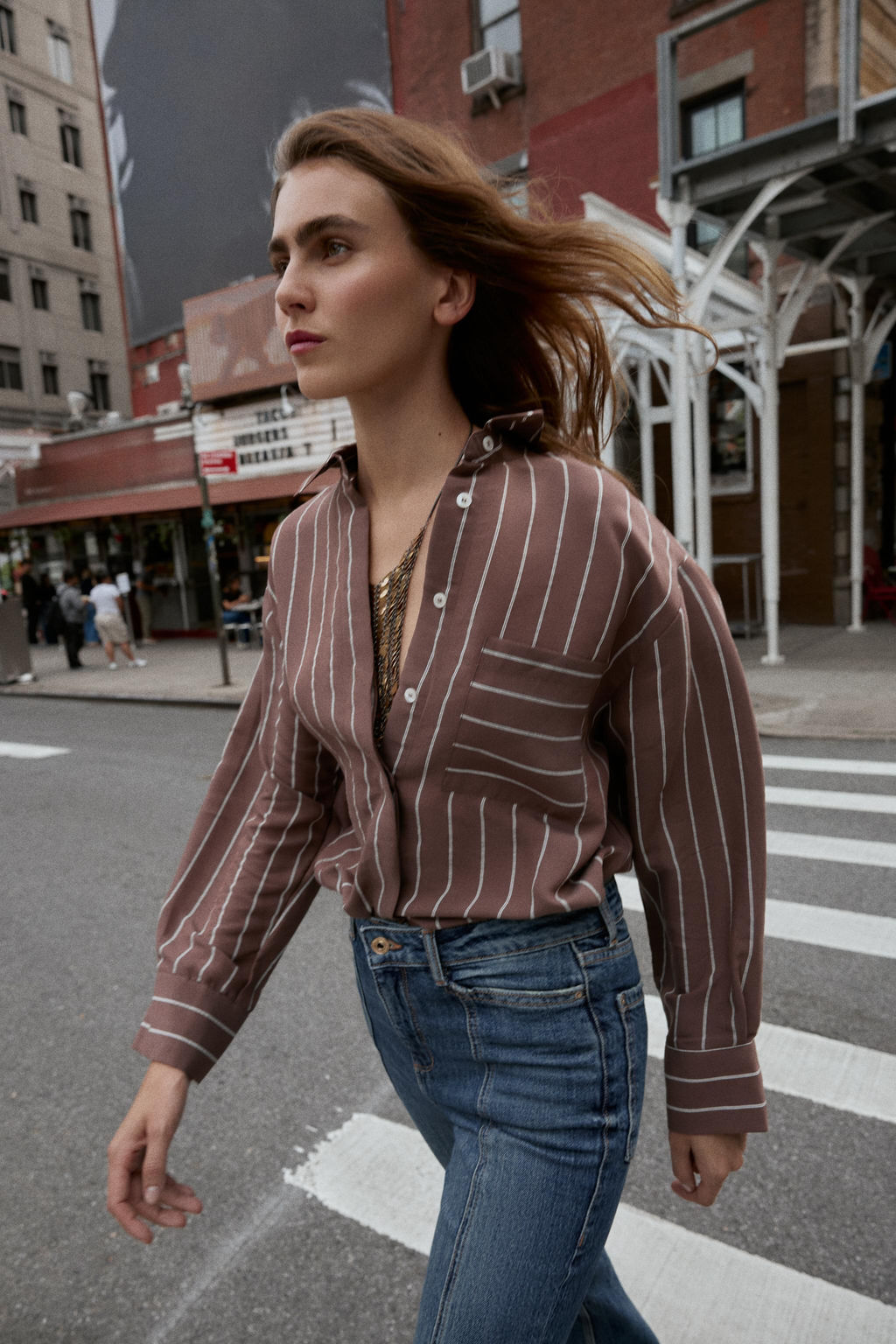 STRIPED SHIRT WITH POCKET - Zara фото 2