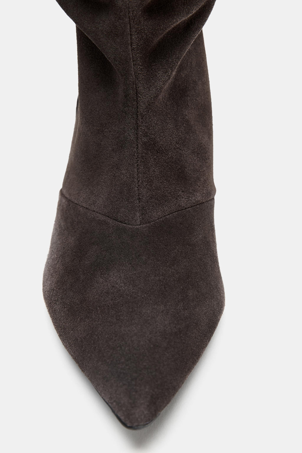 SPLIT SUEDE KITTEN HEEL BOOTS - Zara фото 6