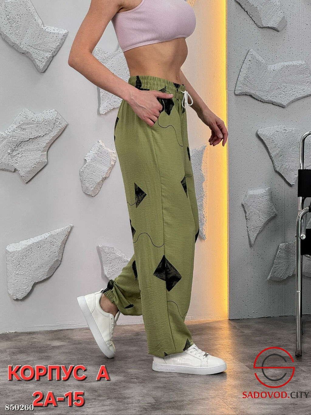 Женские штаны с принтом - Bruno фото 3