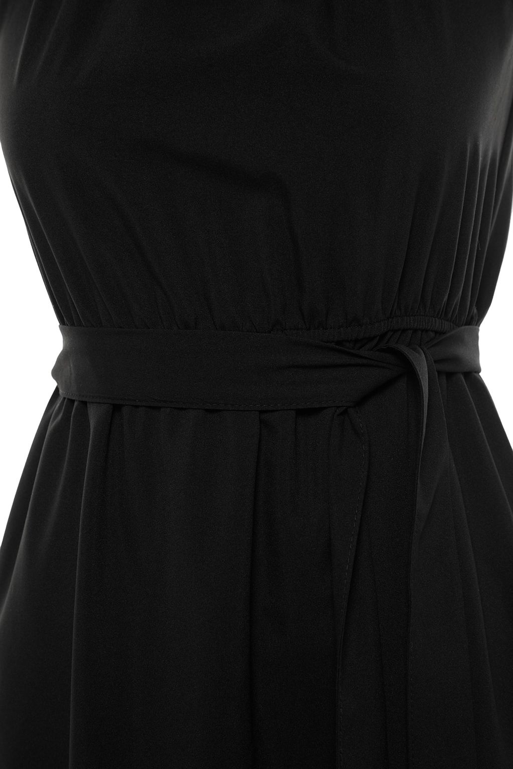 TRENDYOLMILLA Ac?k Kahverengi Kusakl? Duz Beli lastikli Kusakl? Midi Dokuma Elbise TWOSS19EL0155  фото 16