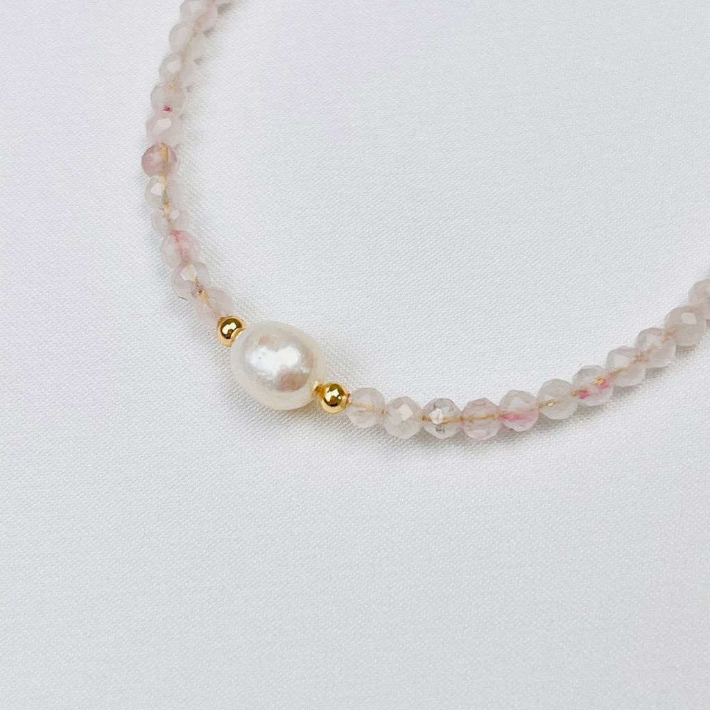 Браслет из Розового кварца и Жемчуга - Радуга самоцветов фото 3