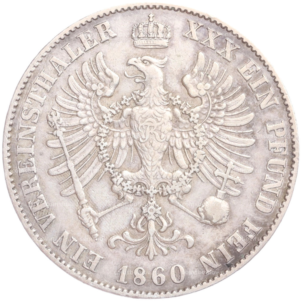 1 союзный талер 1860 года Пруссия