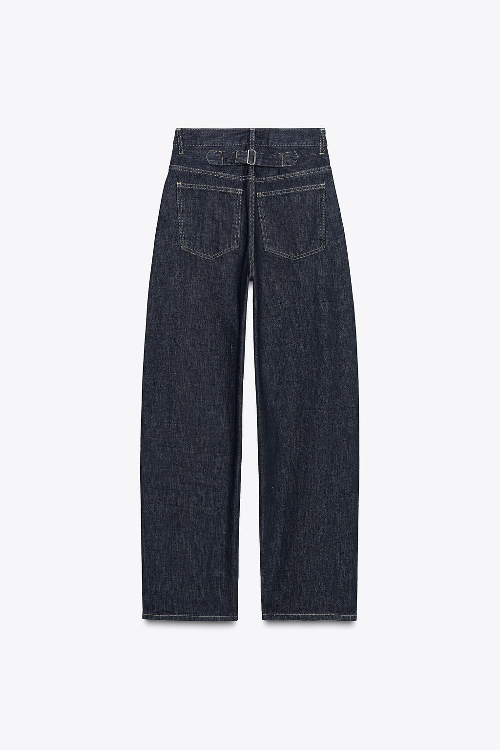 TRF STRAIGHT HIGH-WAIST JEANS WITH BELT LOOPS - Zara фото 8