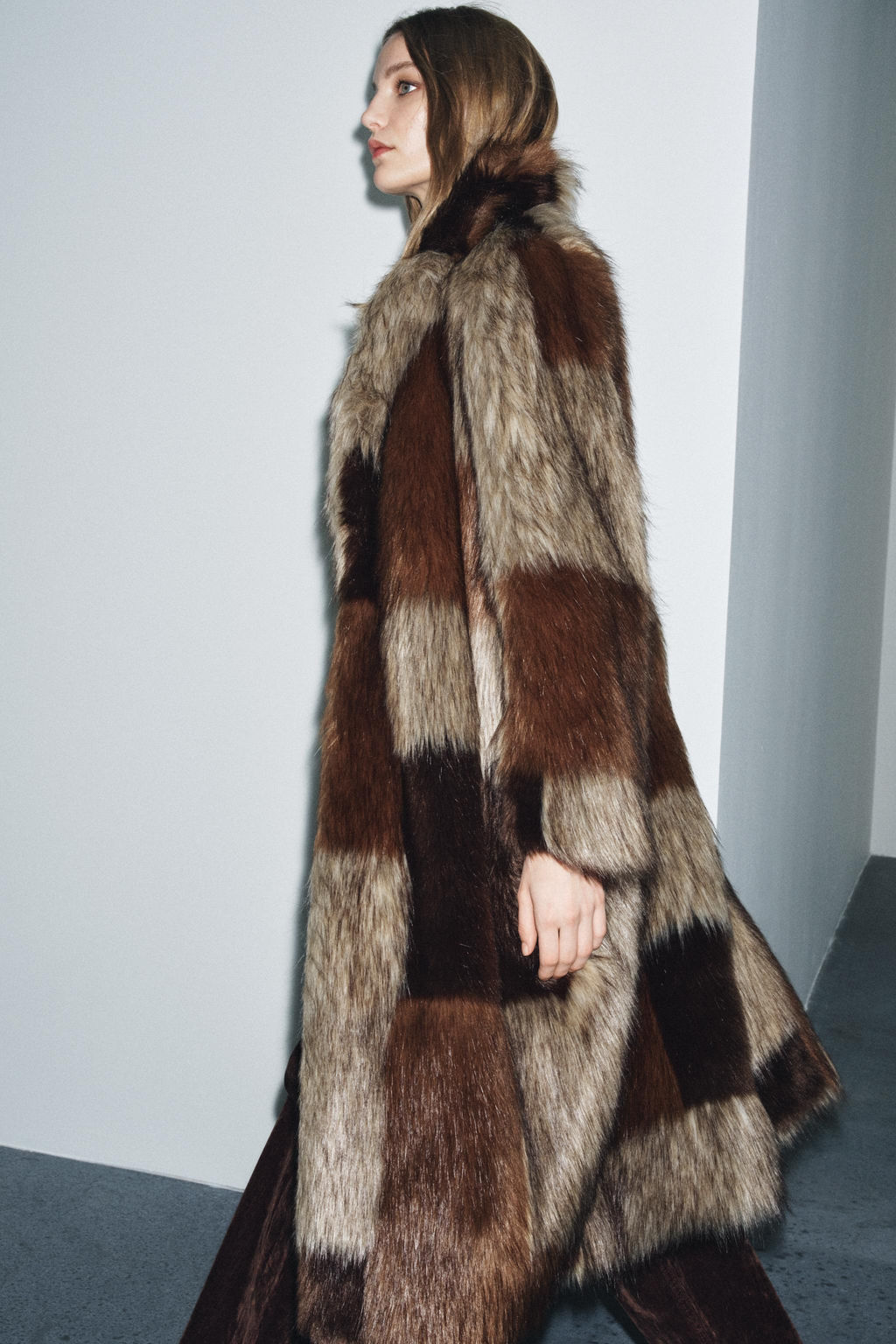 PATCHWORK FAUX FUR COAT ZW COLLECTION LIMITED EDITION - Zara фото 6
