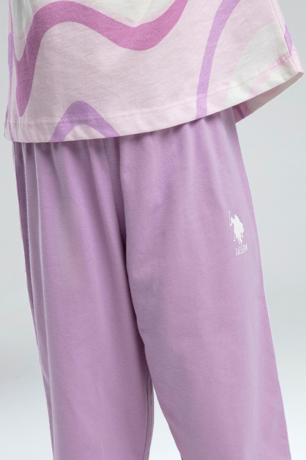 K_z _ocuk Lila Pijama Tak_m_ Sepette S_rpriz _ndirim - U.s. polo assn фото 4