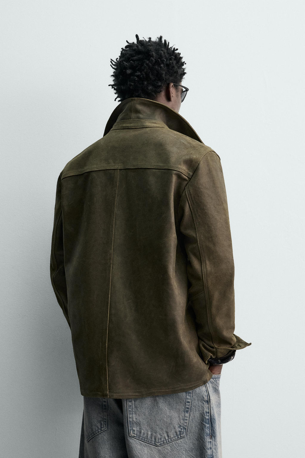 VINTAGE-EFFECT SUEDE LEATHER JACKET - Zara фото 12