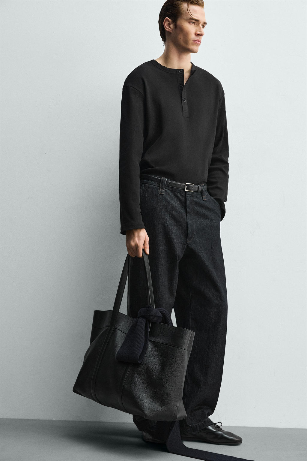RIBBED HENLEY T-SHIRT - Zara фото 12