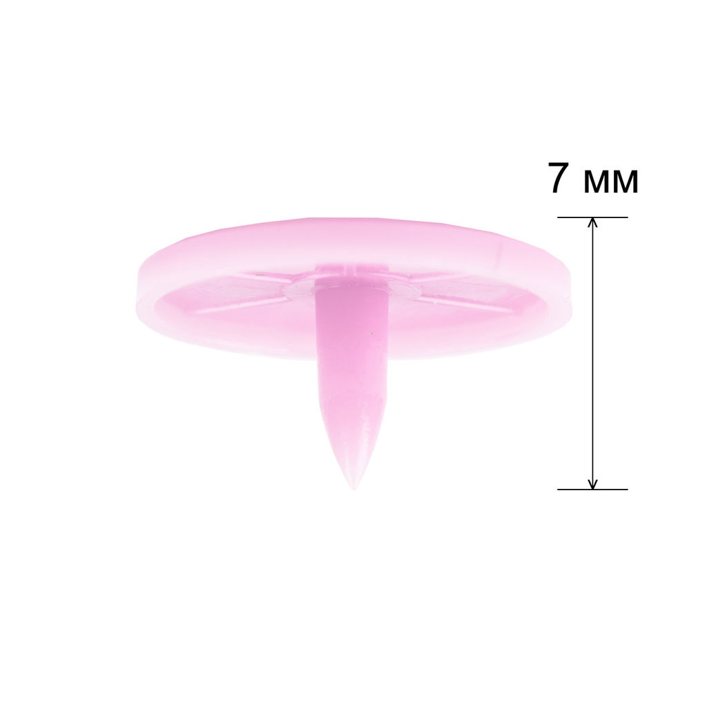 Кнопка Micron POM-15 Кнопки пластиковые пластик d 15 мм 15 шт. № 004 розовый