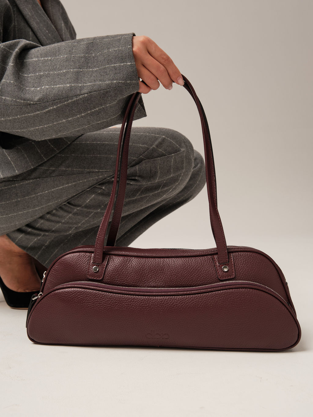 Кожаная сумка Roxy DBR 31186 зимняя вишня фото 5