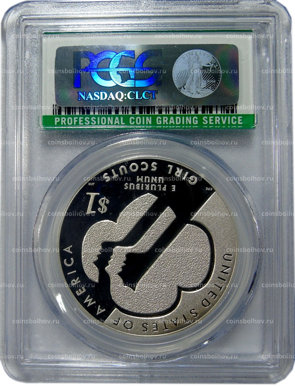 1 доллар 2013 года W США 100 лет движению девочек-скаутов в США (в слабе PCGS PR70DCAM)