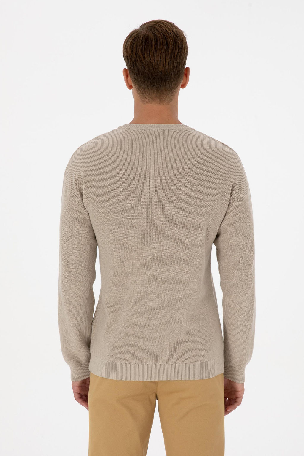 Erkek Comfort Fit Bisiklet Yaka Ta_ Melanj Basic Kazak - U.s. polo assn фото 5