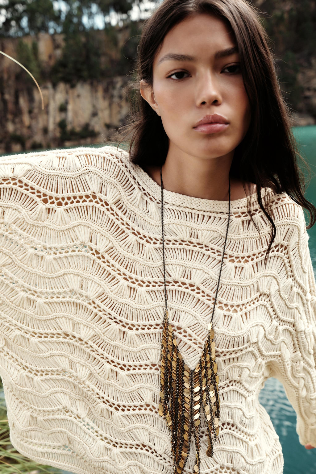DROP STITCH KNIT SWEATER - Zara фото 3
