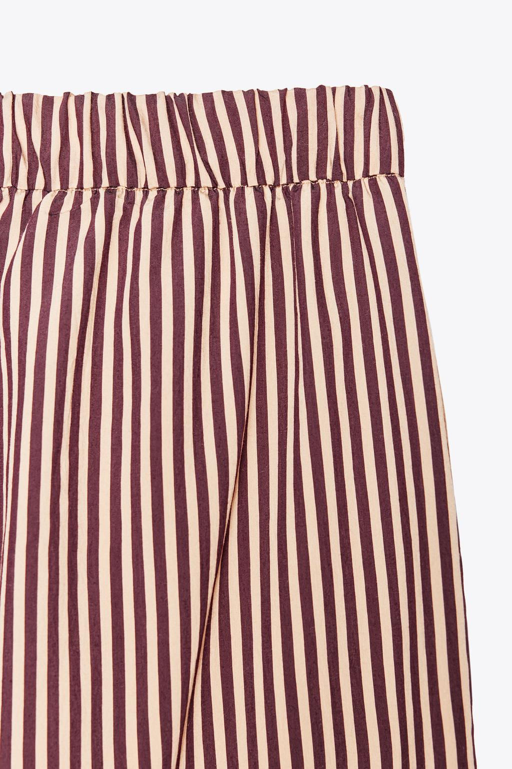 ZW COLLECTION STRIPED FLOWING TROUSERS - Zara фото 8
